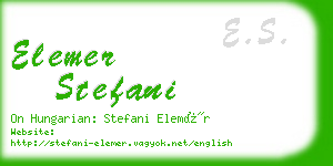 elemer stefani business card